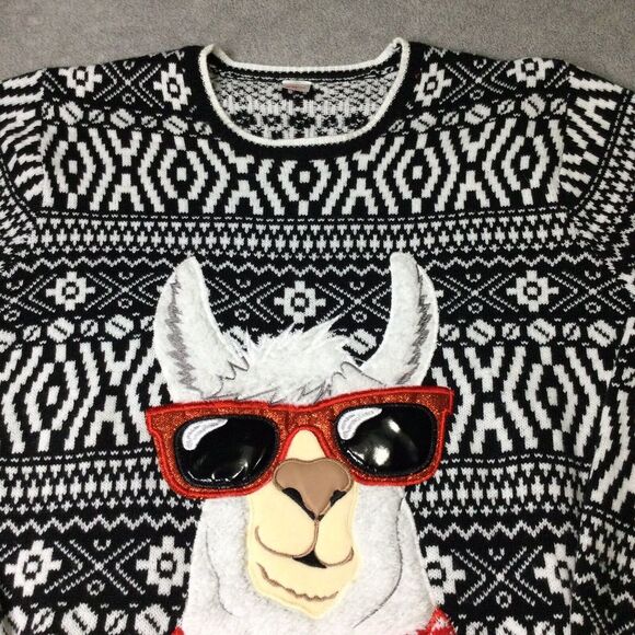 Holiday Time Ugly Christmas Fa La Llama Pullover Mens Sweater - Size 3XL ‎ 52-54 - Picture 3 of 12